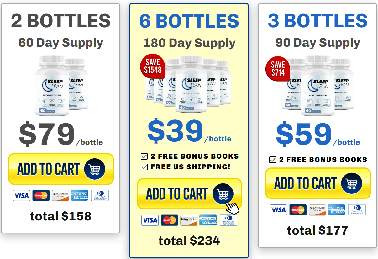 sleeplean pricing image